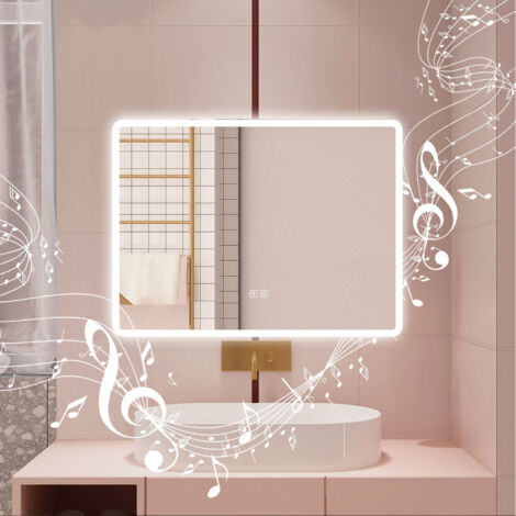 Specchio da bagno a LED da 24/28/31 pollici con luci, specchio cosmetico a LED intelligente, dimmerabile, antiappannamento, infrangibile, specchio da parete impermeabile IP44 (Colore: Style 03, Dimens