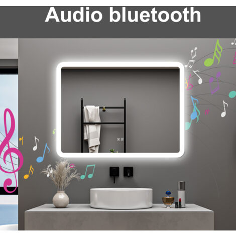 Specchio Da Bagno LED ISTRIPMF 60x70 Cm (24x28") Con Luci RGB Colorate E Retroilluminazione – Antiappannamento E Dimmerabile - 2