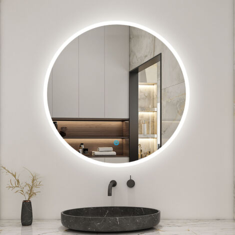 HOMCOM Specchio Bagno Touch Antiappannamento con LED 70x50cm | Aosom Italy