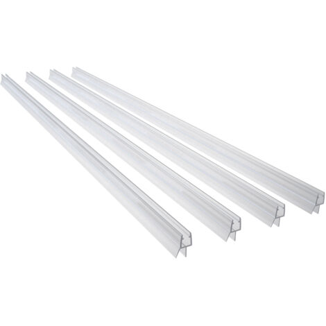 4 Pezzi Guarnizione Sottoporta (Modello-2) per box doccia lunga 90 cm per vetro da 5-6 mm Coda Morbida larga 12 mm Tagliabile