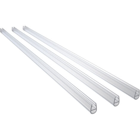 3 Pezzi Guarnizione Sottoporta (Modello-4) per box doccia lunga 90 cm per vetro da 8 mm Coda Morbida larga 12 mm Tagliabile