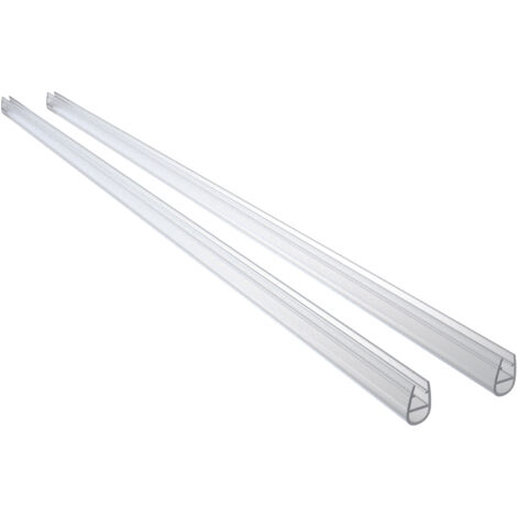 2 Pezzi Guarnizione Sottoporta (Modello-4) per box doccia lunga 90 cm per vetro da 5-6 mm Coda Morbida larga 12 mm Tagliabile