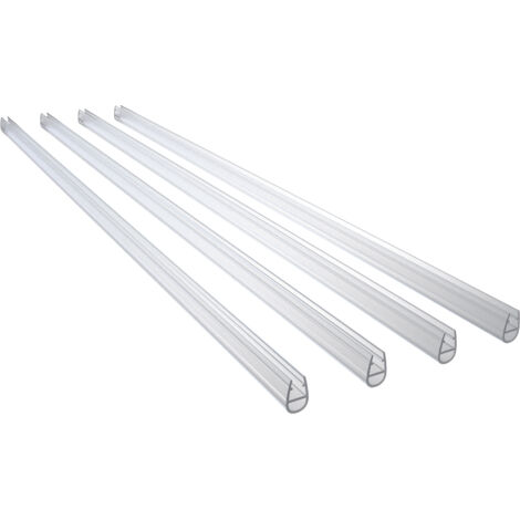 4 Pezzi Guarnizione Sottoporta (Modello-4) per box doccia lunga 90 cm per vetro da 5-6 mm Coda Morbida larga 12 mm Tagliabile