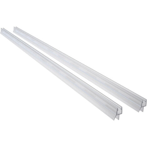 2 Pezzi Guarnizione Sottoporta (Modello-2) per box doccia lunga 90 cm per vetro da 5-6 mm Coda Morbida larga 12 mm Tagliabile