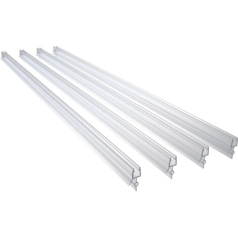 4 Pezzi Guarnizione Sottoporta (Modello-1) per box doccia lunga 90 cm per vetro da 8 mm Coda Morbida larga 23 mm Tagliabile