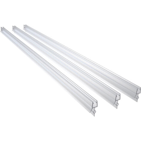 3 Pezzi Guarnizione Sottoporta (Modello-1) per box doccia lunga 90 cm per vetro da 8 mm Coda Morbida larga 18 mm Tagliabile
