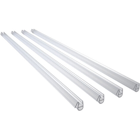 4 Pezzi Guarnizione Sottoporta (Modello-3) per box doccia lunga 90 cm per vetro da 5-6 mm Coda Morbida larga 12 mm Tagliabile