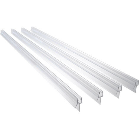 4 Pezzi Guarnizione Sottoporta (Modello-2) per box doccia lunga 90 cm per vetro da 5-6 mm Coda Morbida larga 23 mm Tagliabile