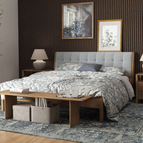 2 pezzi Pannelli decorativi fonoassorbenti L240xL60cm SP21mm in legno MDF，Colore di Noce assorbimento acustico