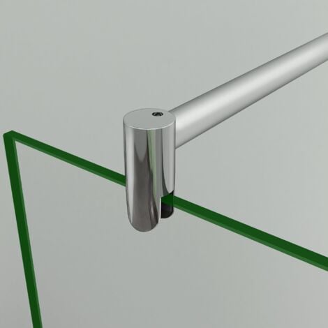 Parete Doccia Walk-in 80cm Munito di Paretina Mobile 40cm Con Barra Stabilizzatrice 70-120cm Vetro 8mm Temperato Trasparente Anticalcare 120x200cm