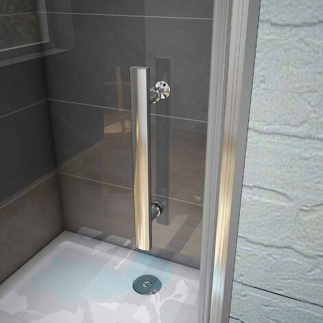 Box doccia porta battente 90 cm per nicchia 195h cm in cristallo  trasparente anticalcare