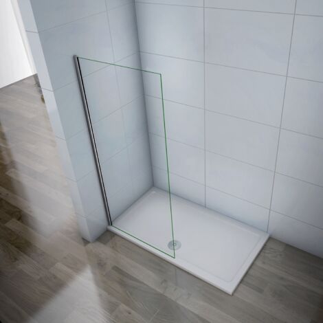 Walk In Parete Doccia in Vetro da 6mm Temperato Trasparente Anticalcare Telaio in Cromato Lucido 65x195cm