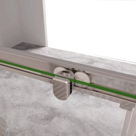 Porta Doccia Per Nicchia Anta Scorrevole Ingresso Laterale In Vetro 5mm Temperato Trasparente 100x185cm
