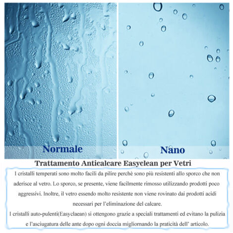 Box Doccia Per Nicchia Doppia Porta Battente Saloon In Vetro 6mm Temperato Opaco/Satinato Anticalcare 110x185cm