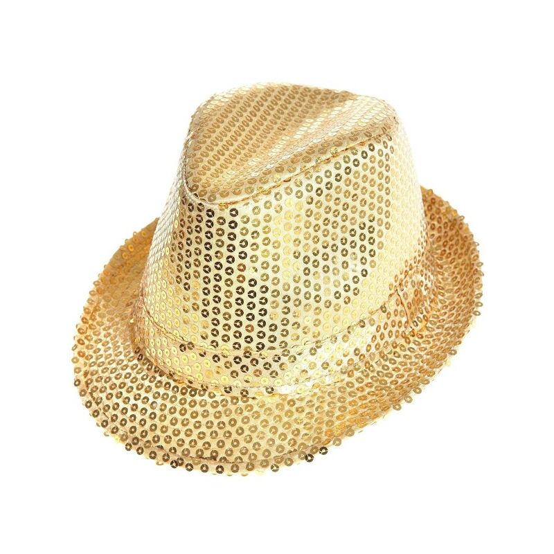 Trade Shop Cappello Borsalino Paillettes Oro Spettacolo Teatro