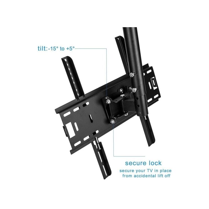 Trade Shop - Staffa Porta Tv Monitor Da 37 A 55 Supporto Parete Soffitto  360° Fino