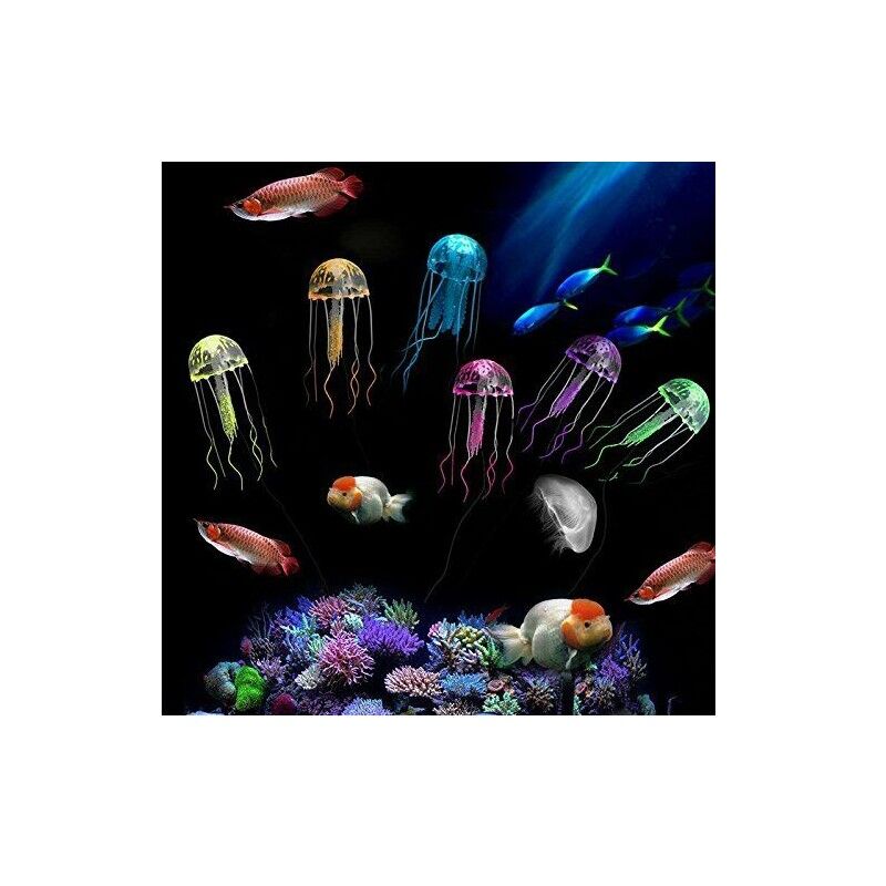 Acquario Ornamento trasparente decorativo silicone acquario acquario medusa  decorazione per l'arredamento della casa