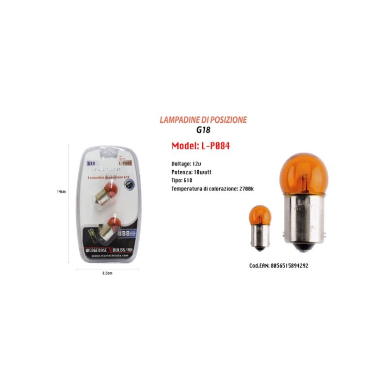 Trade Shop - Kit Lampadine Led Per Auto H1 Maxtech Y1-h1 38 Watt