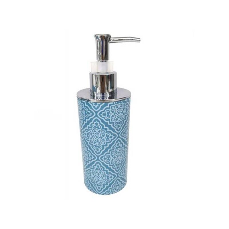 Trade Shop - Dispenser Portasapone Liquido Celeste Con Maioliche Arredo  Accessori Bagno 87025