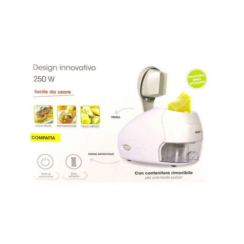 Trade Shop - Grattugia Elettrica Professionale 250w Per Formaggio Con  Contenitore E Rullo