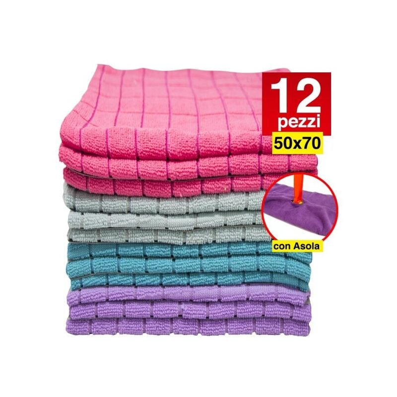 Shop Risparmio Casa - RISPARMIO CASA Panno Microfibra 8 pezzi 30x30 cm