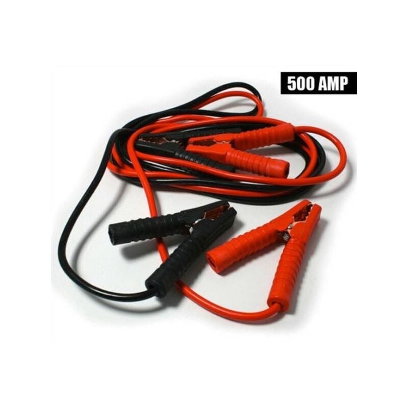 Trade Shop - Cavi Di Avviamento Per Collegamento Batteria Auto 500 Amp 3  Metri Mt Jumper