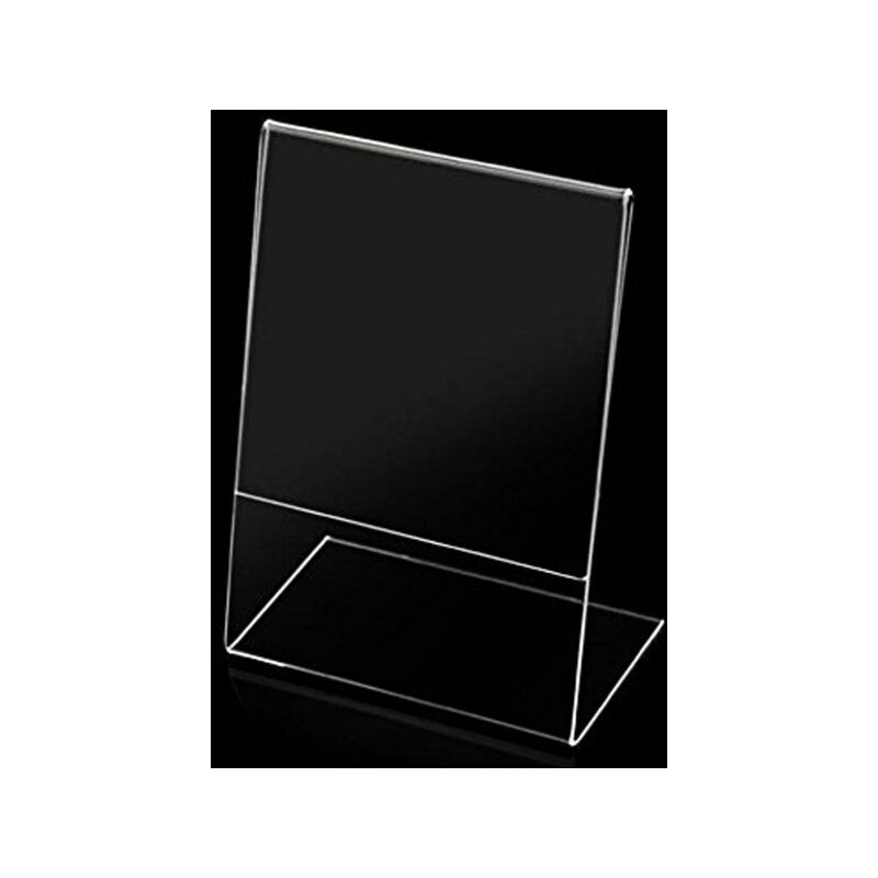 Trade Shop - Set 2pz Cornici Espositore Trasparente Plexiglass 18x24cm  Verticale Porta Foto