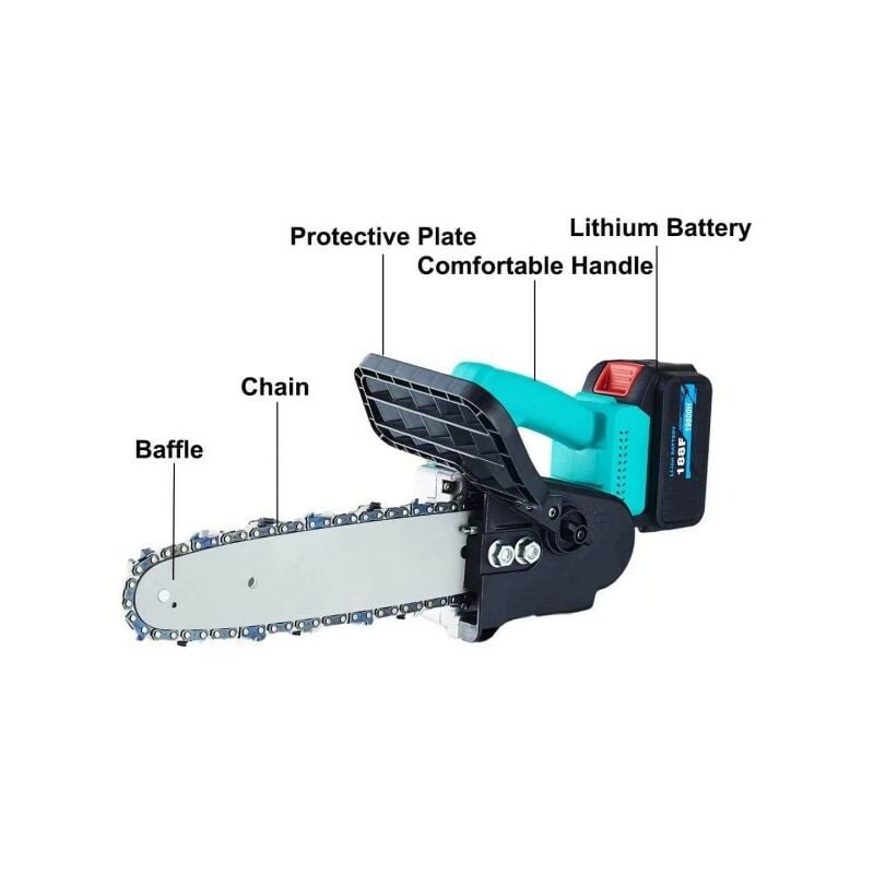 Trade Shop - Motosega Elettrica A Batterie A Litio 21v Da 12 Per Potatura  Rami Alberi Piante