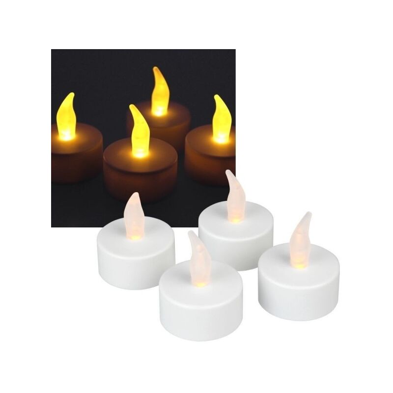 Trade Shop - Set 20 Candele Fiamma Lumini Led Decorative A Batteria Votivi  Luce Bianco Caldo