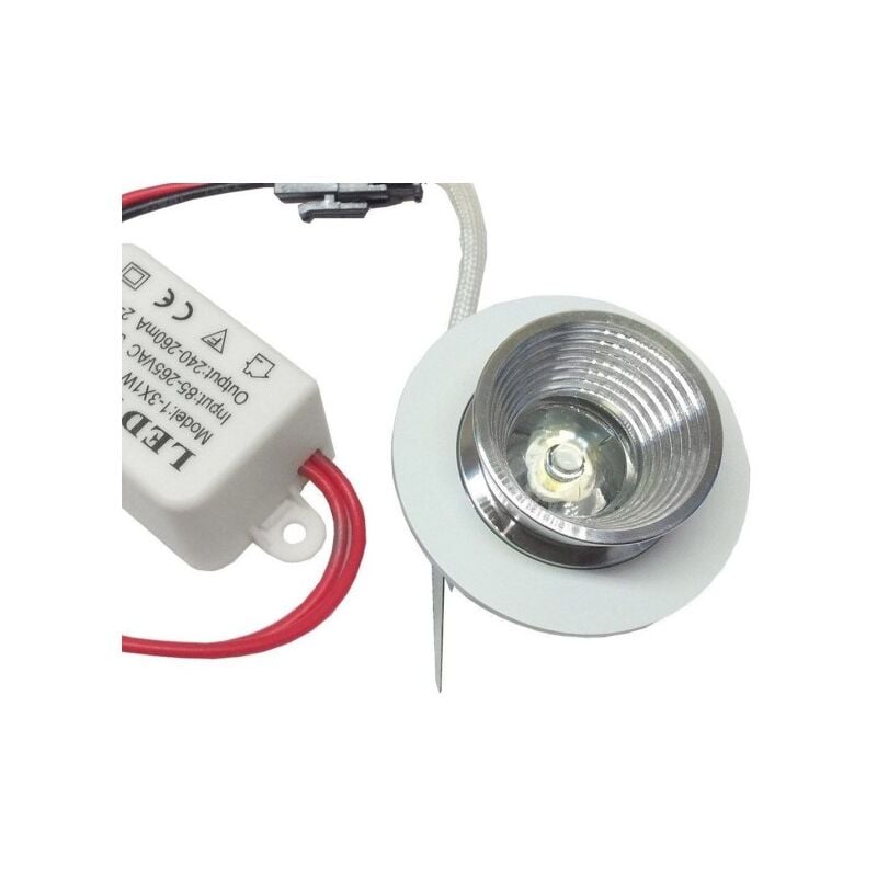 Trade Shop - Faretto Luce Mini Led 1 Watt Spot Con Alette Luce Calda Punto  Luce D