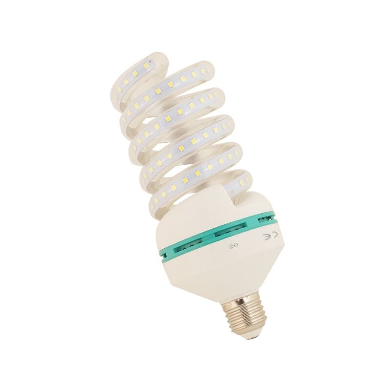 Trade Shop - Lampadina Luce Led Spirale E27 Basso Consumo Luce Bianco  Bianca Freddo 6500k W -bianco Freddo-12 Watt