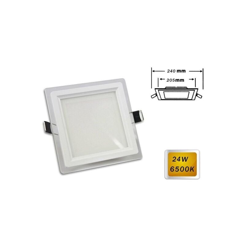 Trade Shop - Pannello Led Slim Incasso Quadrato 24 Watt Luce 3000k 6500k  4000k 265v P-205eq 