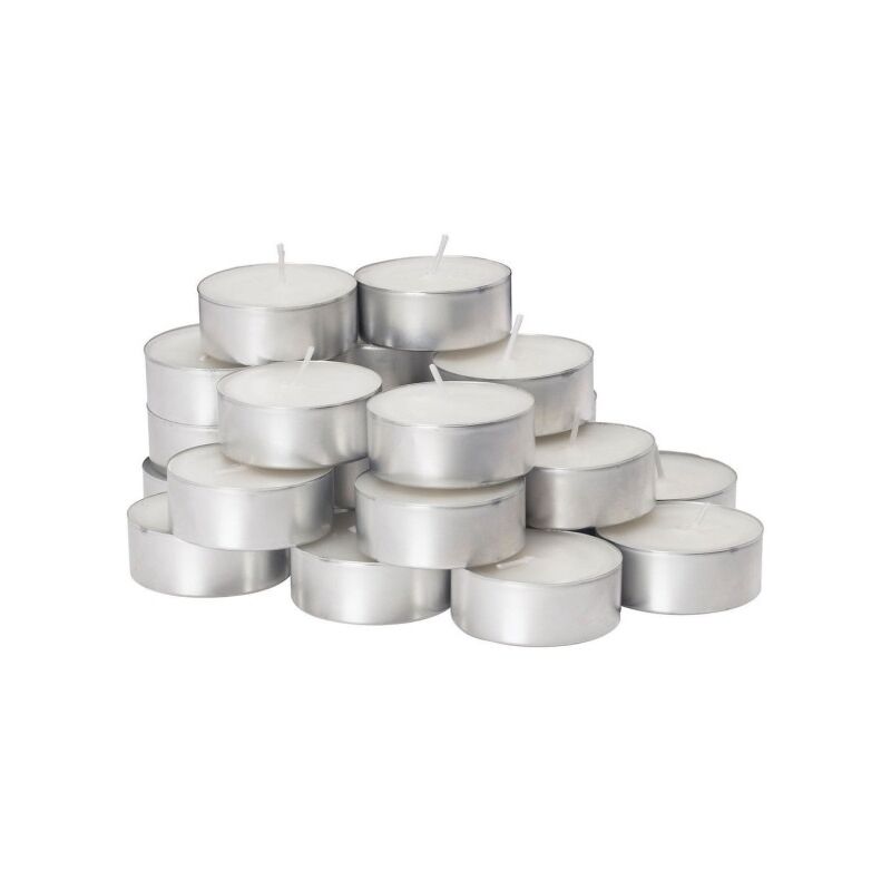 Trade Shop - 50x Bianco Candele Lumini - 3.5 Ore Di Tempo Di Combustione Tea  Light