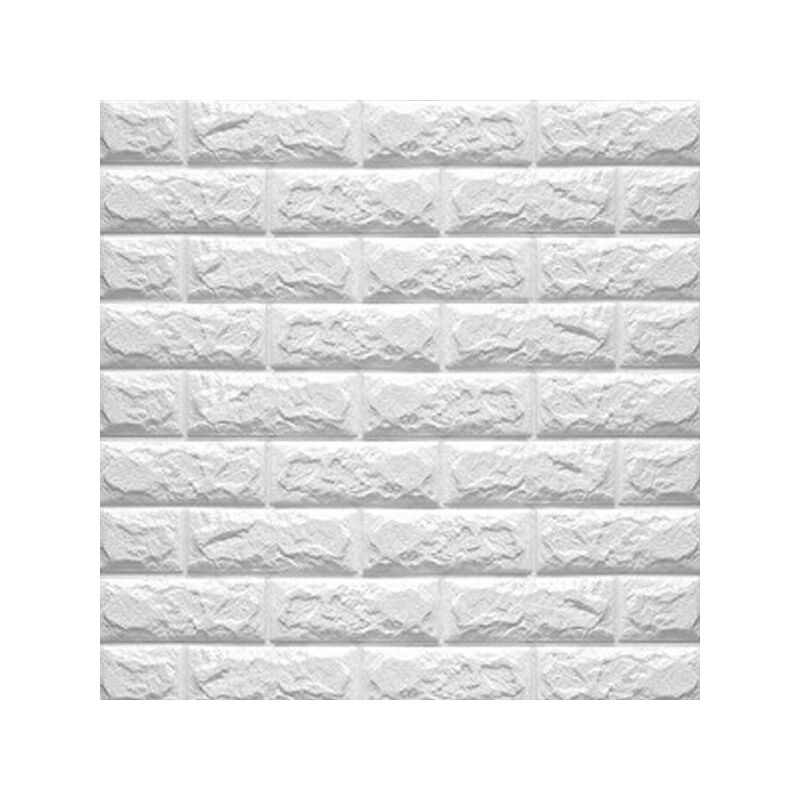 Pannello Adesivo Per Decorazione Parete Effetto Pietra Muro 70 X 60 Cm  Bianco - ND - Idee regalo