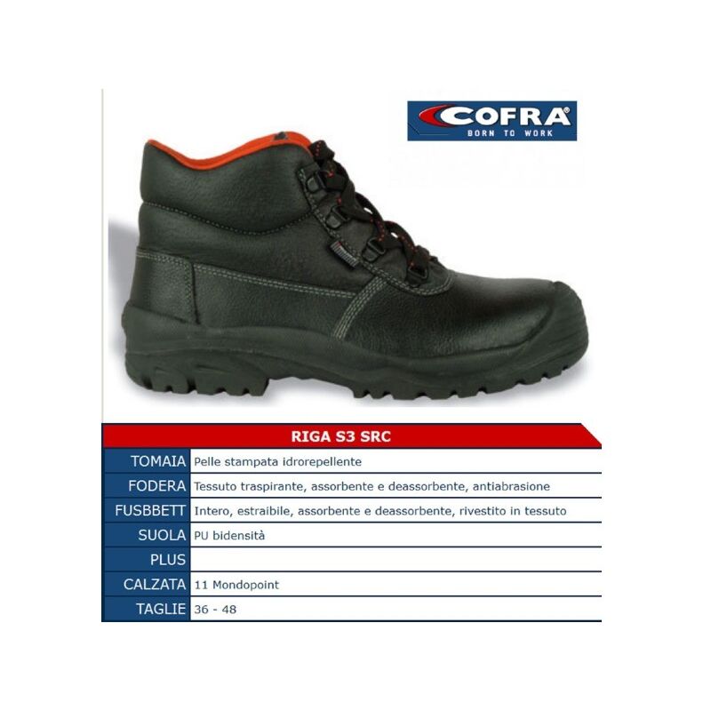 Scarpe antinfortunistiche Cofra Monti S3 SRC leggere traspiranti