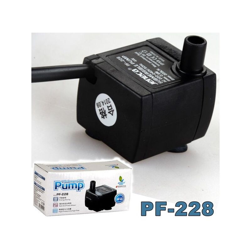 Trade Shop - Pompa Per Acquario 4w 220 L/h Filtro Mini Fontana Pf-228  Laghetto Stagno