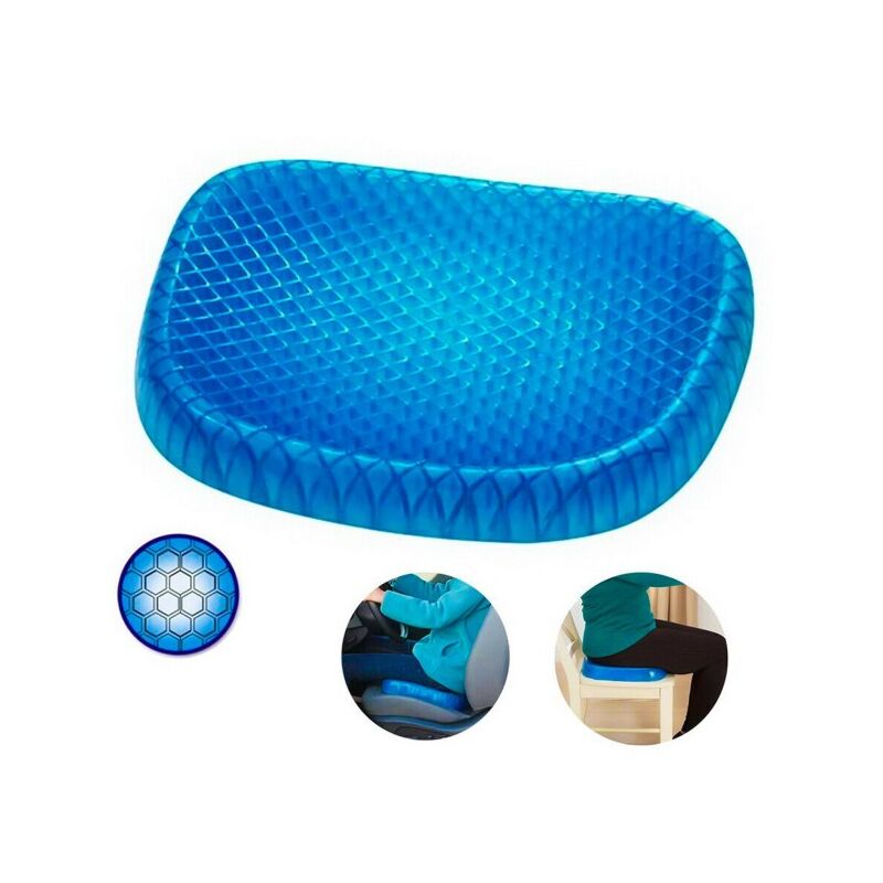 Trade Shop - Cuscino Gel Sedia Sedile Nido D'ape Comfort Sostegno Seduta  Corretta Flex Uffici