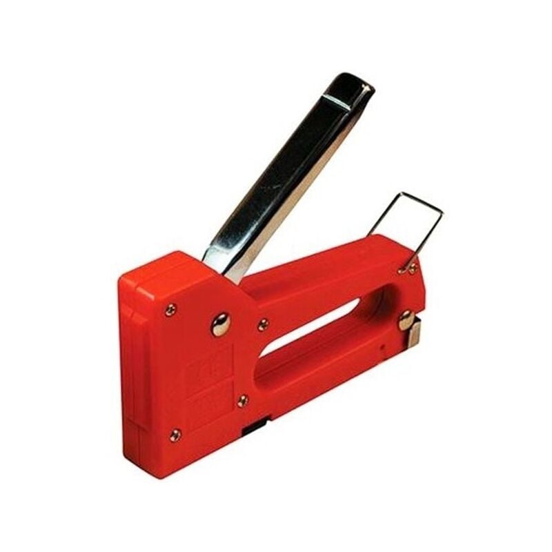 Trade Shop - Spillatrice Per Punti Metallici Manuale 4-8mm 0.7mm Cromata  Con Punte Graffette Spille