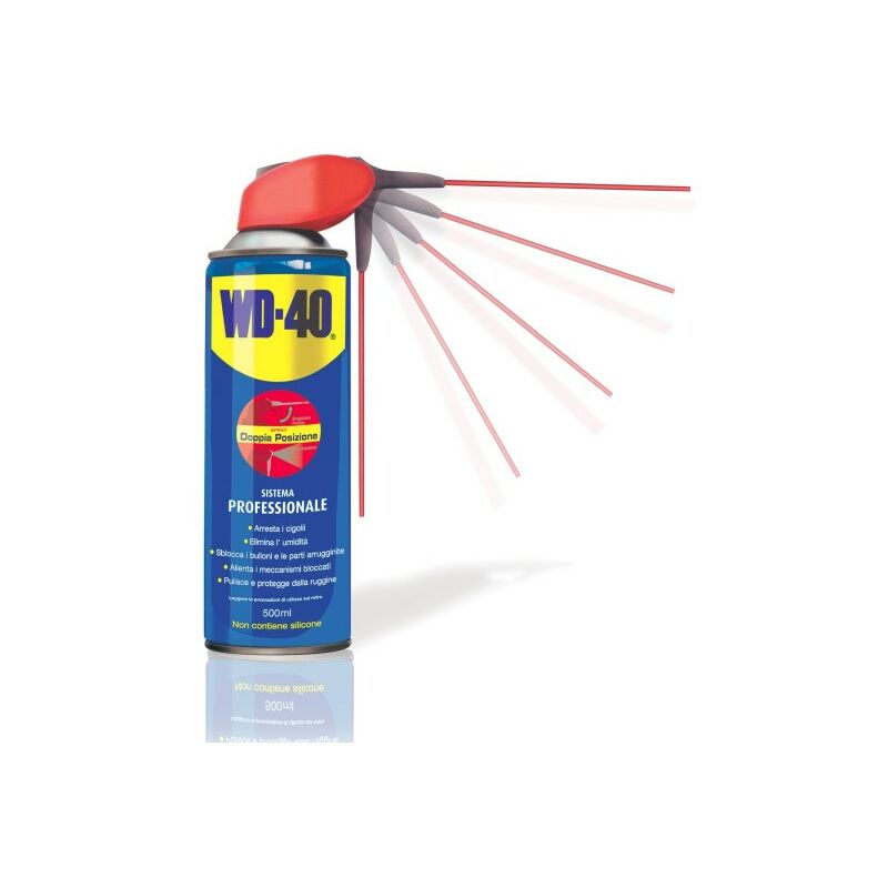 SPRAY LUBRIFICANTE AL SILICONE WD 40 conf. 400ml beccuccio doppia