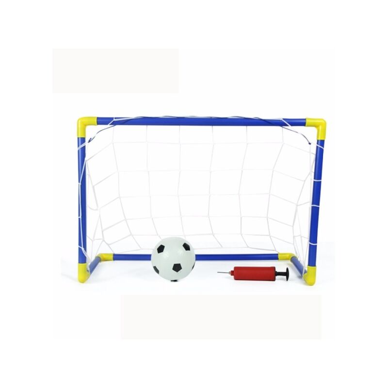 Trade Shop - Set 2 Porte Con Reti Da Calcio 79x50x43 Cm Per Bambini Uso  Esterno Con Accessori