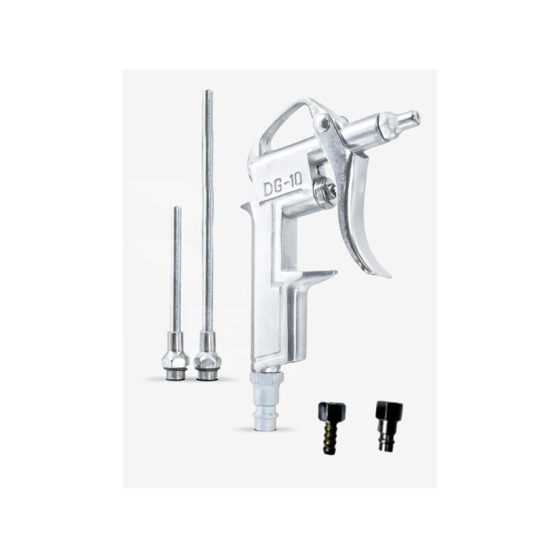 Trade Shop - Set 5 Pz. Pistola Per Aria Compressa Dg-10 Con Accessori Da  Compressore Soffiaggio