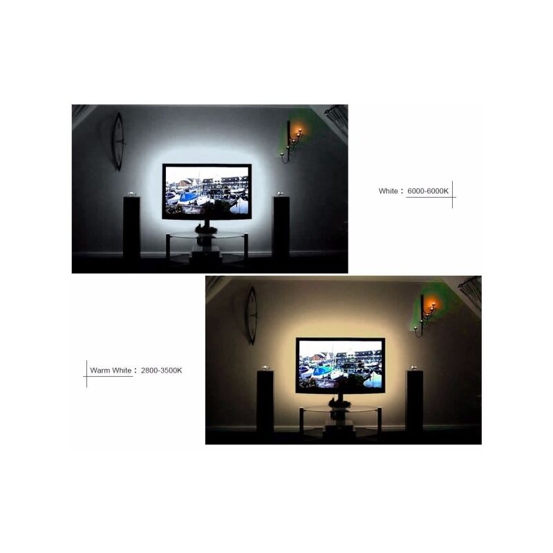 STRIP LED GIALLA STRISCIA 90CM CON ATTACCO USB PER RETROILLUMINAZIONE  TELEVISORE