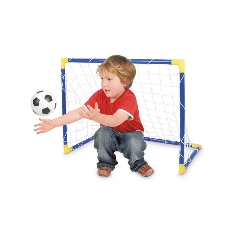 Set porta calcio calcetto bambini gioco pallone rete allenamento 56x28x35  cm