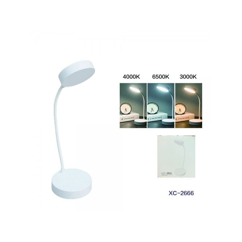 Trade Shop - Lampada Scrivania Led Touch Ricaricabile Usb Orientabile  Design Moderno Dt-2666