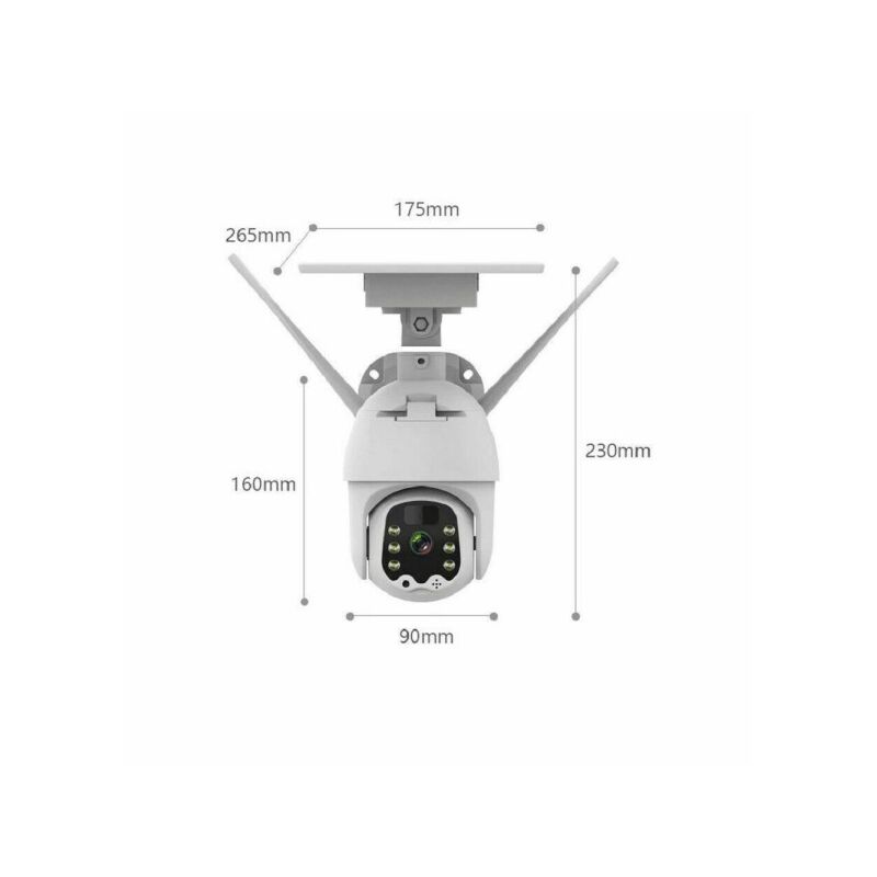 Trade Shop - Telecamera Esterna Full Hd 1080p 5.0mp Ptz Wireless Con  Pannello Solare Wifi