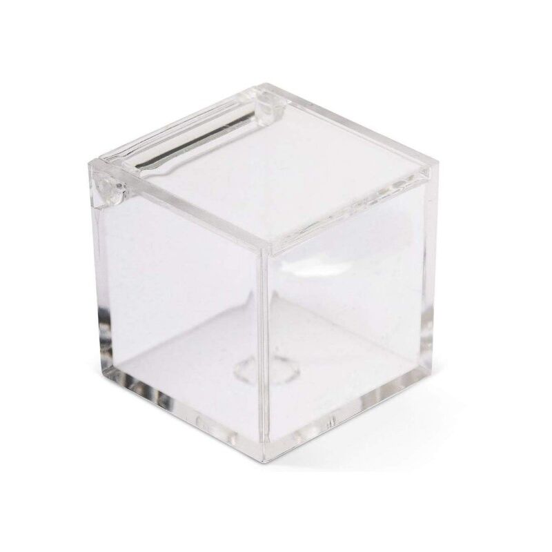 Trade Shop - 12 Scatoline Scatole Cubo Plexiglass 5x5 Trasparente Porta  Confetti Bomboniera