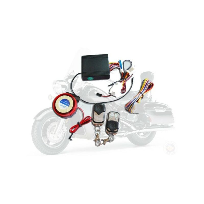 Trade Shop - Kit Antifurto Moto Scooter Con 2 Telecomandi Centralizzato  Sirena 125 Db Allarme