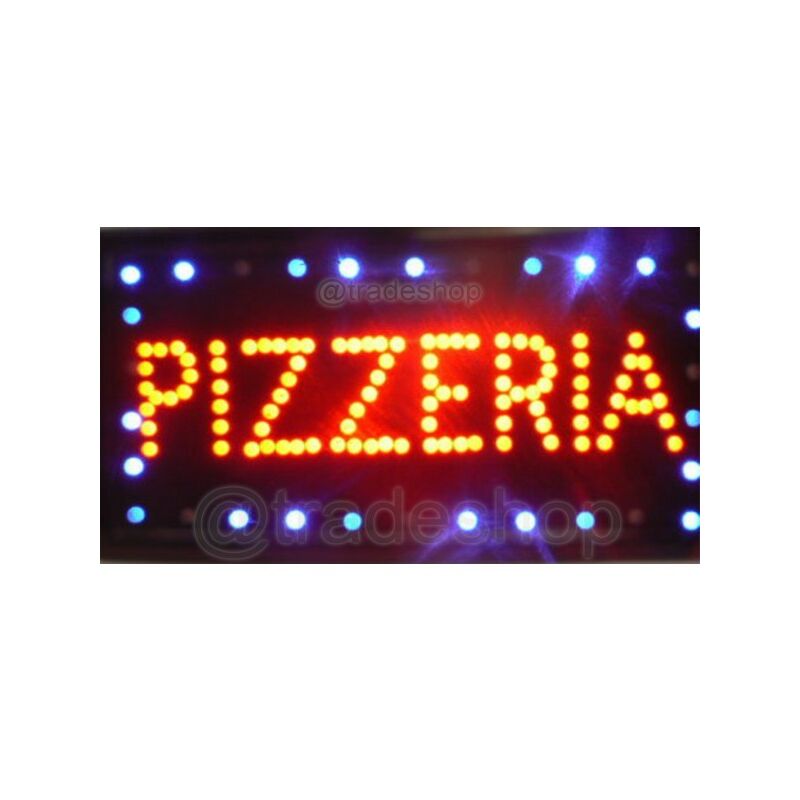 Trade Shop - Insegna Luminosa A Led Con Scritta Pizzeria Per Ristoranti E  Bar 50 X 25