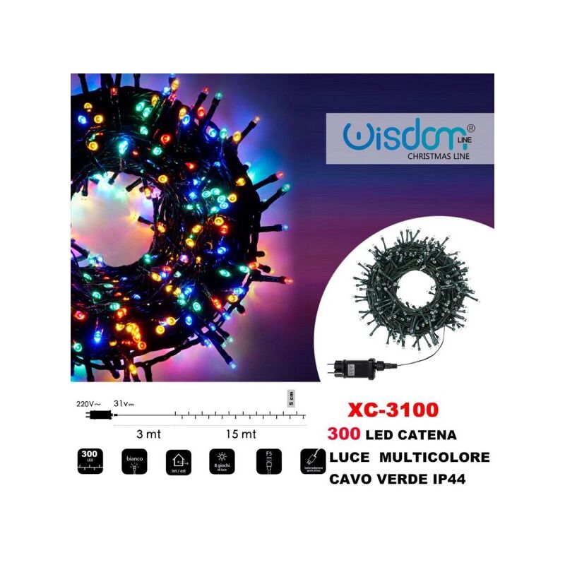 Trade Shop - Catena Luminosa 10 Mollette Led Ghirlanda Stringa Per