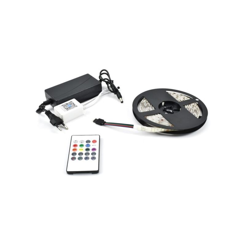 Trade Shop - Striscia Led Rgb Autoadesiva 5mt Con Funzione Audio Bluetooth  Telecomando Q-st50